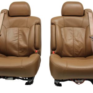 1999 - 2002 Chevy Silverado Sierra Bucket Seats, Oak Tan Leather Power Heat