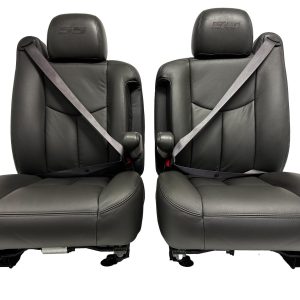 NEW 1999 - 2006 Chevy Silverado SS Front Seats, Leather Dark Pewter Power Heated