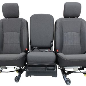 2019 - 2024 Ram HD Front Bench Seat, Charcoal Black Cloth Manual w/ Center Seat