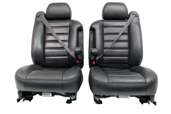 2003 - 2007 Hummer H2 Seats Set, Black Leather Powered Heated OEM